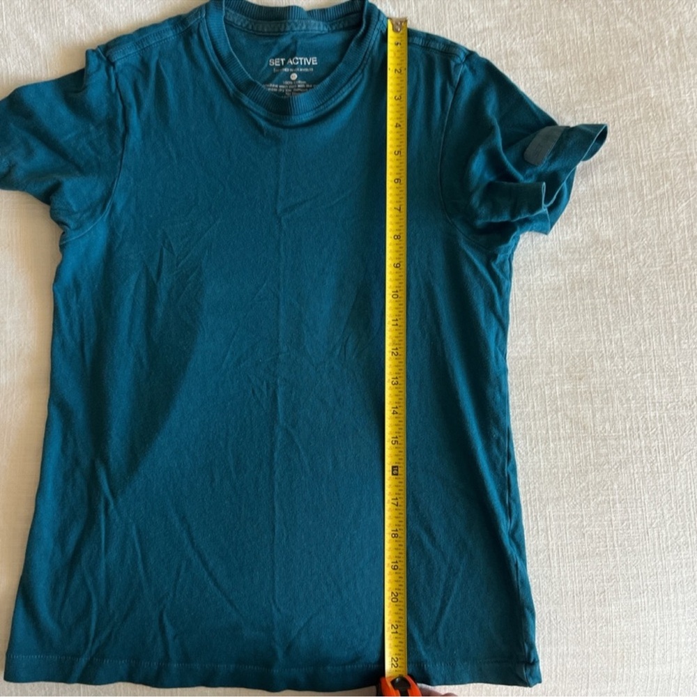 Set Active 100% Cotton Basic Classic Blue Short S… - image 5